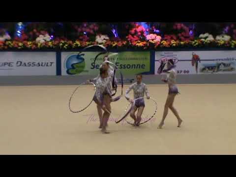 BULGARIA 3 ribbons 2 hoops - 2012 Corbeil (Sunday demo)