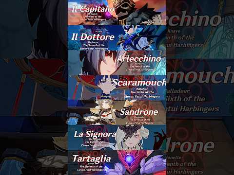 All Fatui Harbingers Introductions!! Version 6.0 Genshin Impact