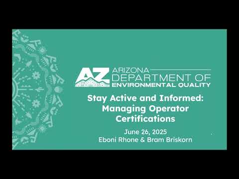 Stay Active and Informed — Managing Operator Certifications