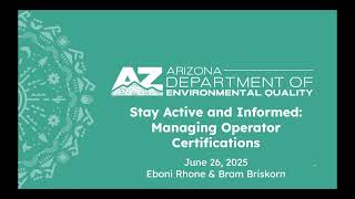 Stay Active and Informed — Managing Operator Certifications