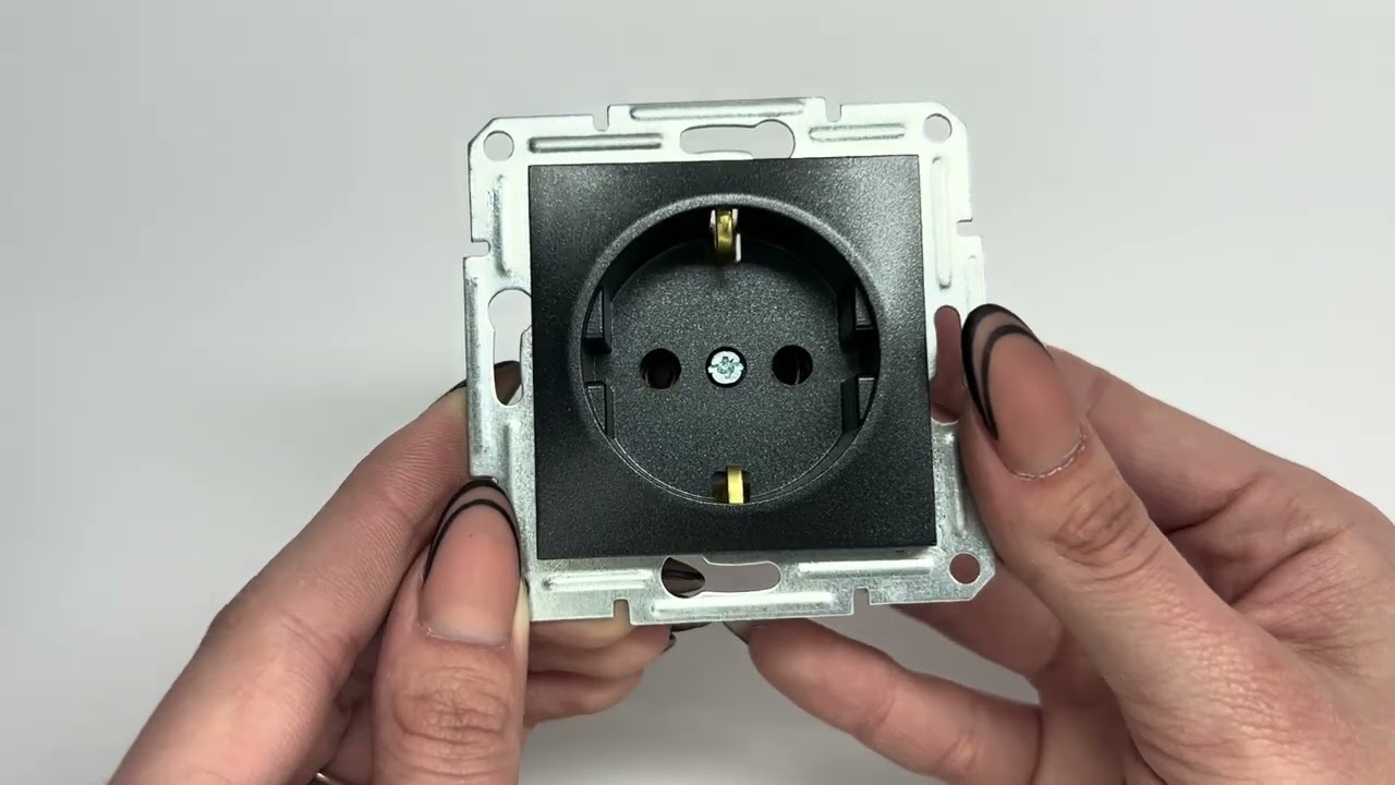 Розетка одинарна з/з SCHNEIDER Asfora антрацит EPH2900171