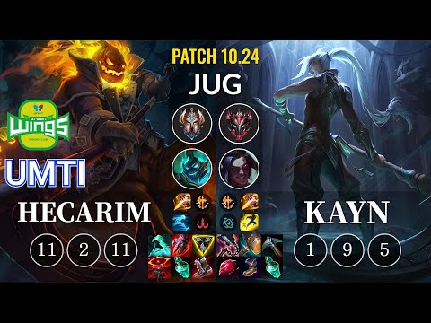 JAG UmTi Hecarim vs Kayn Jungle - KR Patch 10.24