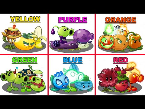Random 6 Colorful Team Plants Battlez - Who Will Win? - Pvz 2 Team Plant Vs Team Plant