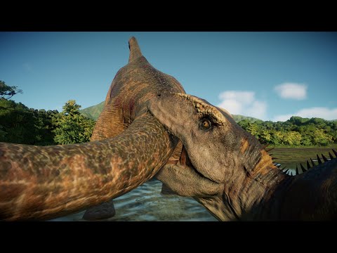 Giga ATTACKS Dreadnoughtus herd - Jurassic World Evolution 2