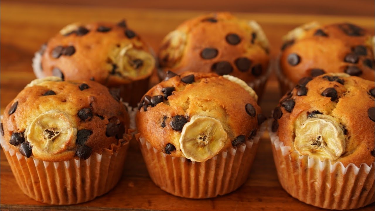 バター不使用！バナナチョコチップマフィン
