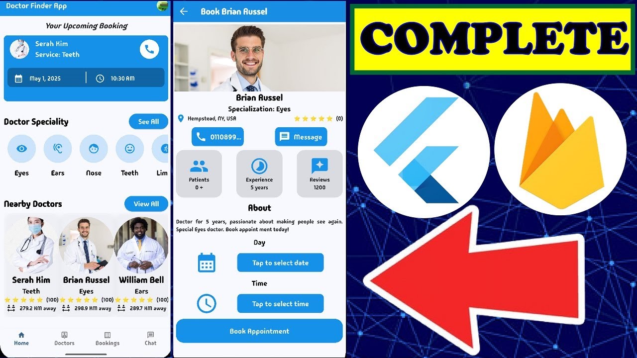 Build a Full Stack Doctor Finder App With Flutter, Firebase & Riverpod With Clean App Architecture🔥