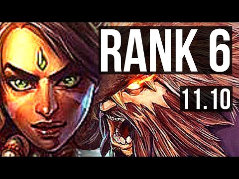 NIDALEE vs UDYR (JUNGLE) | 5/0/8, Rank 6 | EUW Challenger | v11.10