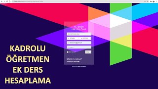 Kadrolu Öğretmen Ek Dersi Nasıl Yapılır? (K12 Mos Sisteminde)