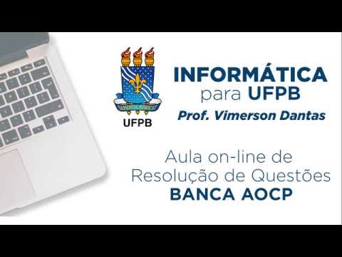 Resolução de Questões - UFPB 2019 - Banca AOCP
