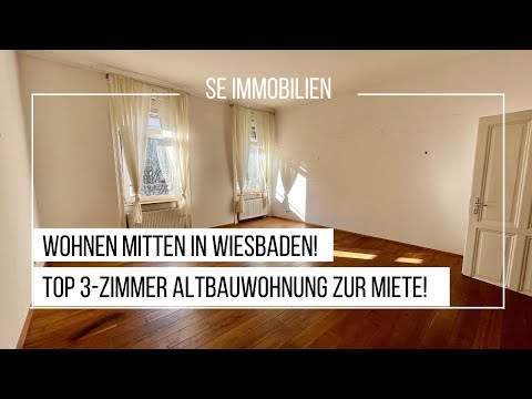 SE Immobilien: Wohnen mitten in Wiesbaden: Schöne 3-Zimmer-Altbauwohnung zur Miete!