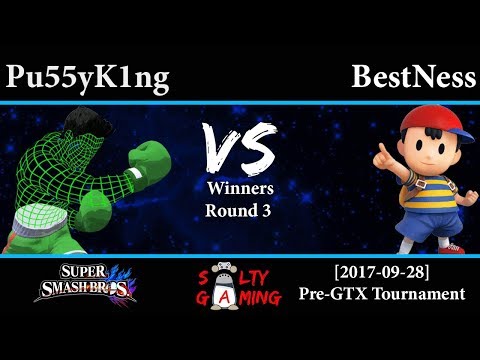 [2017-09-28] Smash 4 - Pu55yK1ng (Little Mac) vs BestNess (Ness) WR3