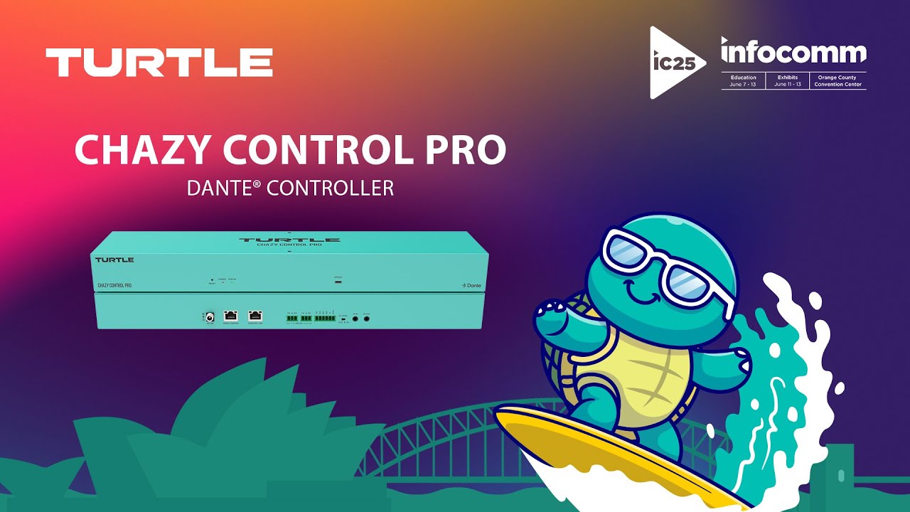 Turtle AV Chazy Control Pro | Hardware Dante Controller for AV-over-IP | InfoComm 2025