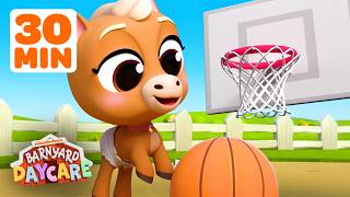 30 Minutes of Outdoor Sports & Games! ⚽🪁 | Barnyard Daycare