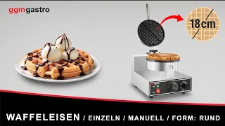 Gaufrier – simple – manuel – 1,3 kW – Forme : Rond – Ø 180 mm