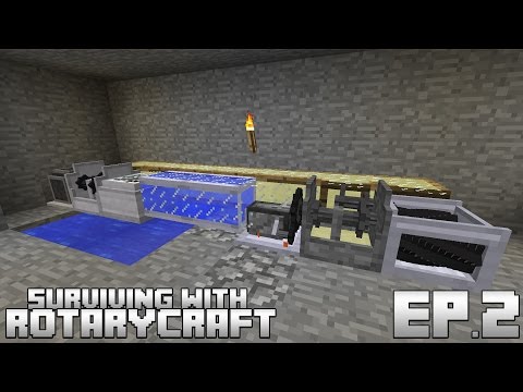 Surviving With RotaryCraft :: Ep.2 - Steam Engine And Grinder Setup