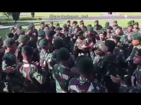 Indonesian military group singing