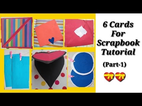How to make card for scrapbook|Scrapbook card tutorial| Different style cards for scrapbook pages|