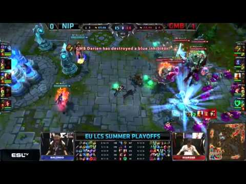 EU lcs 2013 Kayle oneshot kill by gambit Alex Ich vs NIP Caitlyn