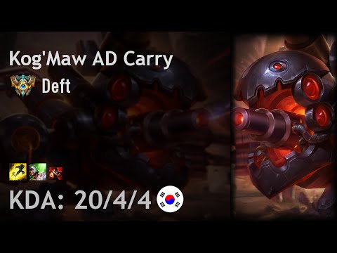 Kog'Maw AD Carry vs Twitch - Deft - KR Challenger Patch 6.17