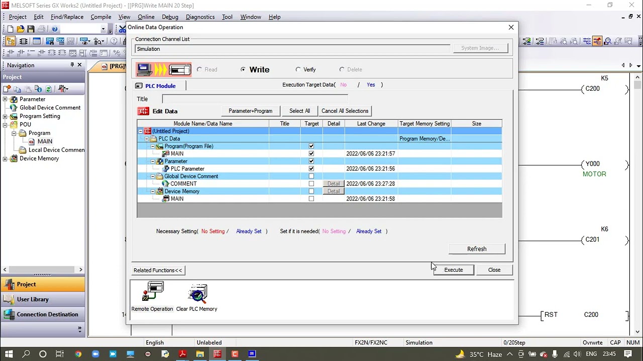 #PART14 Bidirectional Latched Counters CTU  in GX WORKS2 Programming Software  #MITSUBISHI #PLC