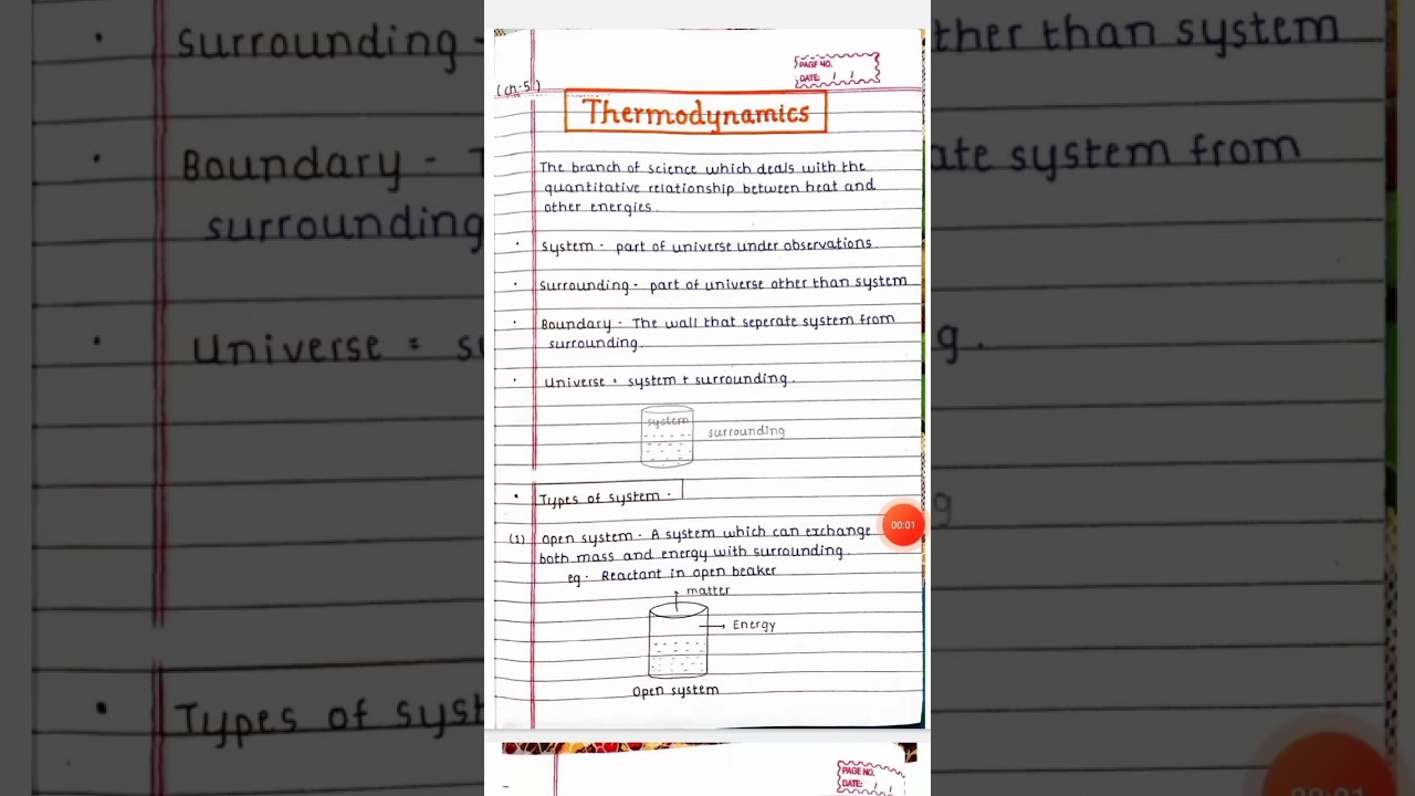 Thermodynamics class 11 chemistry Notes |