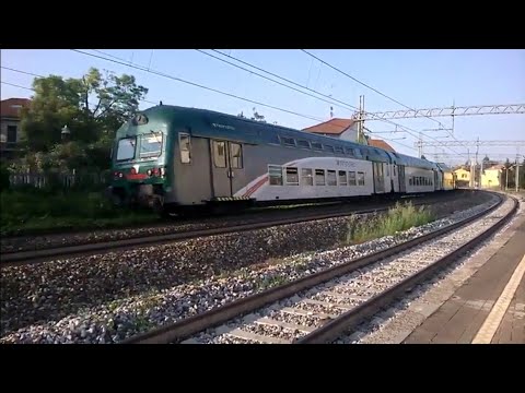 E464 395+6 2 piani Trenord - Monza Sobborghi - 05/05/2016