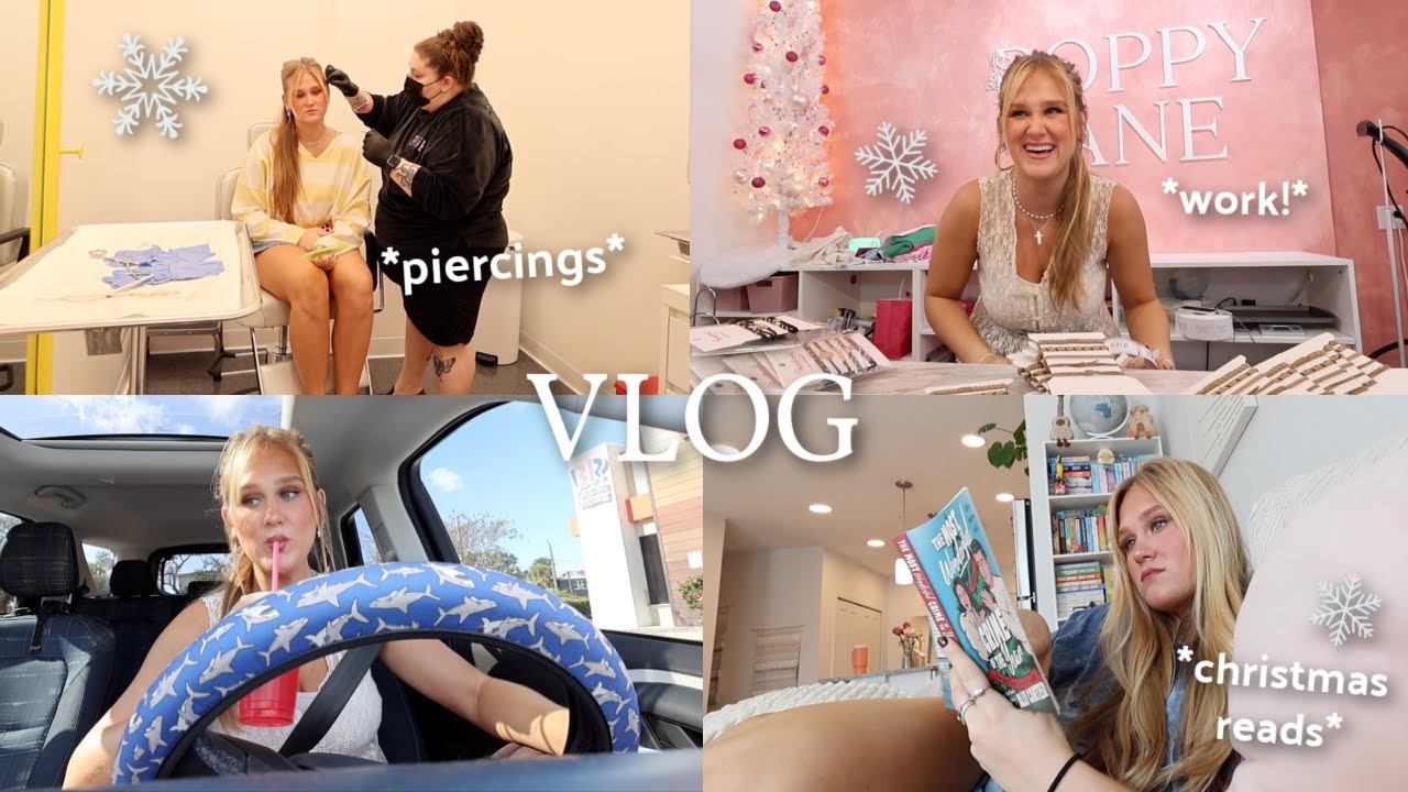 VLOG: getting my ears pierced, working at the boutique, shopping & Christmas books!