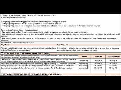 How to Write an 8d Report