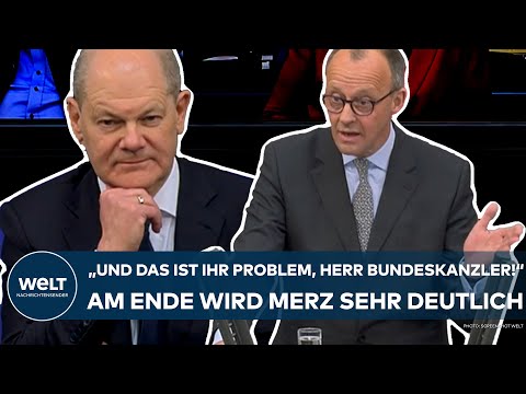 MERZ: "Und das ist ihr Problem, Herr Bundeskanzler!" Am Ende seiner Rede wird der CDU-Chef deutlich