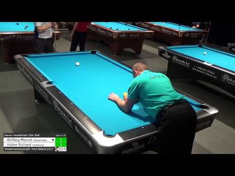 ÖSTM Pool Billard 2017 - 10er Ball - Viertelfinale Herren - Marcel Wilfling gg. Richard Huber
