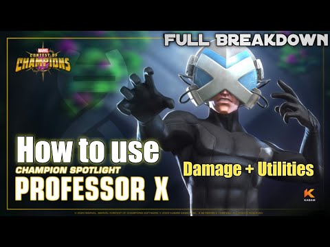 How to use Professor x effectively [Full Breakdown] -Marvel Contest of Champions