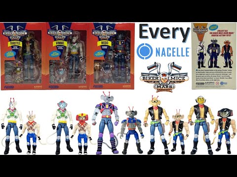 Every Nacelle Biker Mice from Mars Action Figure (Ab Crunch & Helmet / Hotdog) compared to Galoob
