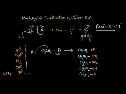 Nucleophilic substitution reactions | Haloalkanes and Haloarenes | Chemistry | Khan Academy