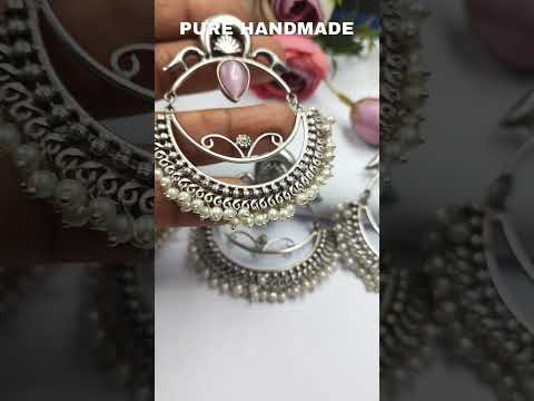 D9 creation oxidized german silver thread necklace set