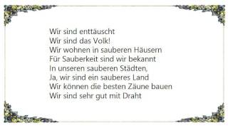 Die Toten Hosen - Wir Sind das Volk Lyrics