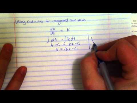 Using Calculus to Solve for Integrated Rate Laws