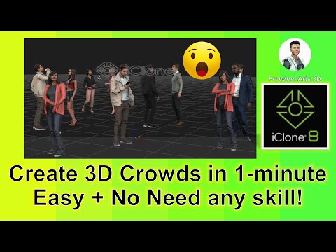 Create 3D Crowds in 1 minute - Easiest Way | iClone 8 Tutorial