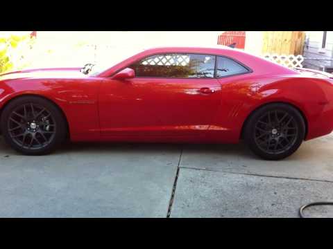 PFADT 1.25\\\" drop lowering springs 2012 Camaro with TSW 20\\\" Nurburgring Matte Gunmetal rims