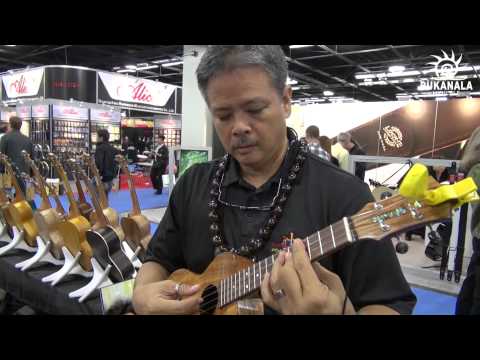 Bryan Tolentino with PUKANALA ukulele at NAMM 2013