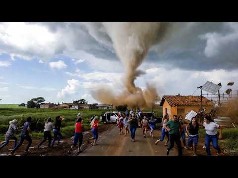 TORNADO em MERCEDES/PR! Ventos de 120 KM/H atinge cidade no Oeste do Paraná!