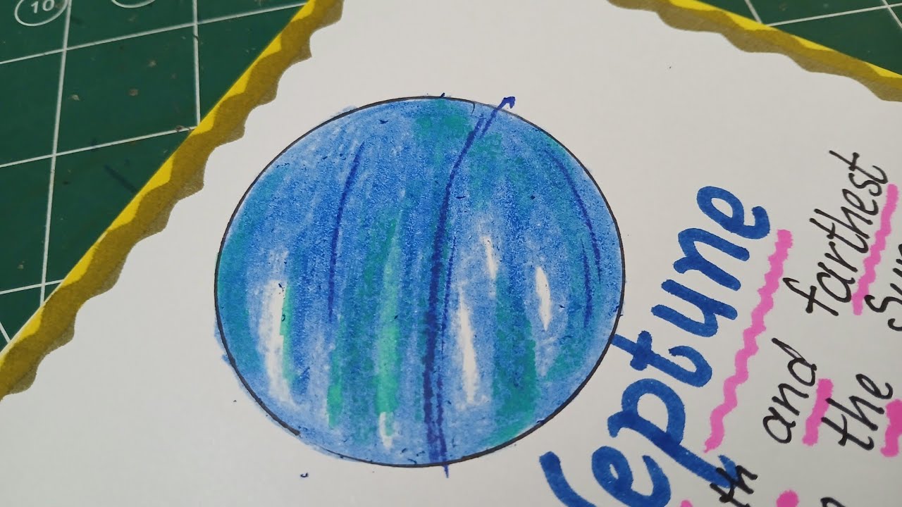 How to draw Neptune Planet  / Easy drawing and explanation of Neptune Planet