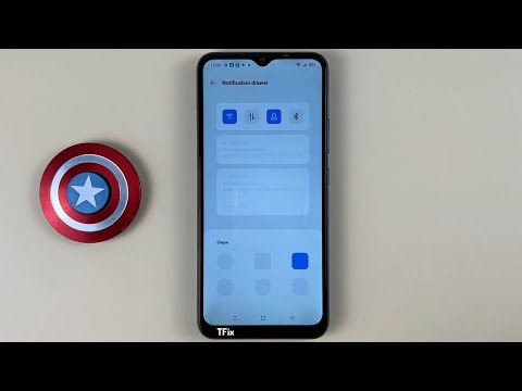 How to change the notification drawer icon style on Realme C15 Android 11