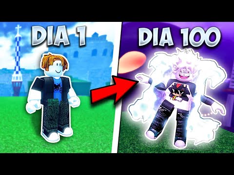 Passei 100 Dias no Fruit Battlegrounds