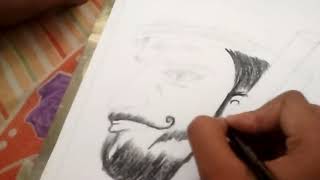 preview picture of video 'Sketching with charcoal pencil  .Simple technique by       SHIVANSH GIRI'