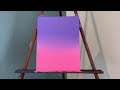 EASY Gradient Art | Blending Acrylic Paint on Canvas