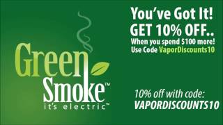 Green Smoke Coupon Code | 10% or 5% Discount off Electronic Cigarettes @ greensmoke.com!