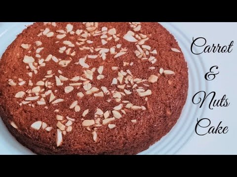 Carrot & Nuts Cake | Soft and Moist Carrot & Nuts Cake