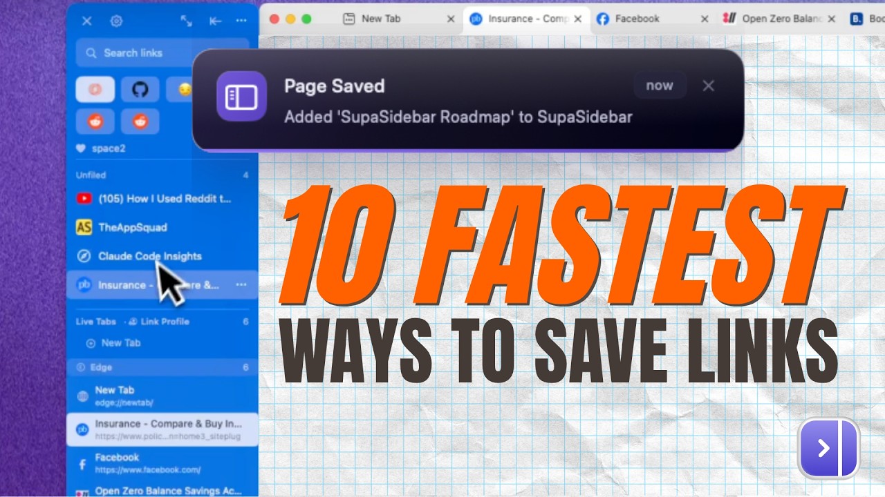 10 Ways to Save Links in SupaSidebar (You're Missing Half)