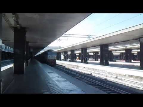 E656.058 in partenza con l' IC 518 "Tirreno" Roma Termini - Ventimiglia