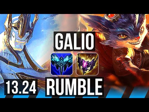 GALIO vs RUMBLE (MID) | Comeback | NA Grandmaster | 13.24